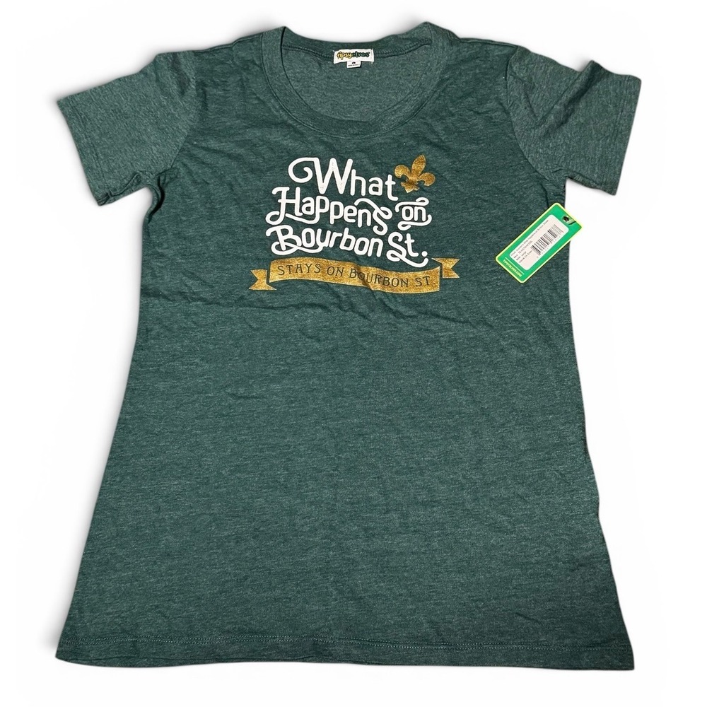 Tipsy Elves What Happens On Bourbon St Stays On Bourbon St Tee L NWT